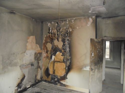 Fire damage - before
